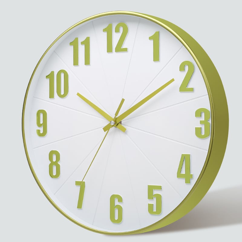 TIMELIKE Ρολόι τοίχου, μοντέρνος κυκλικός σχεδιασμός, αναλογικό καντράν με αριθμούς, τροφοδοσία με μπαταρία, ομαλή κίνηση δευτερολέπτων