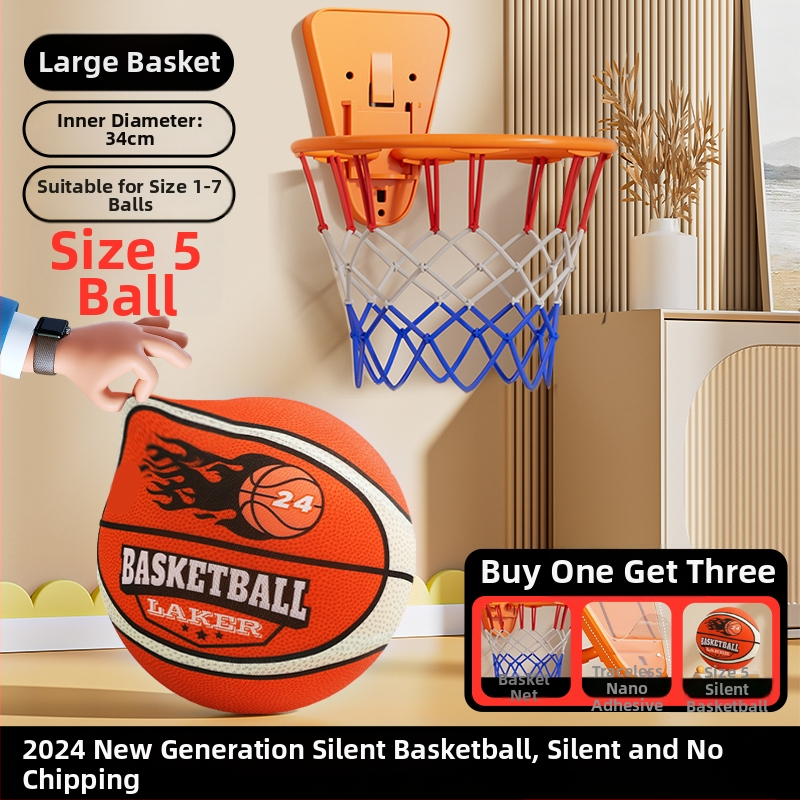 Penktos kartos tylus vidaus krepšinis vaikams, su rėmu ir putplasčio kamuoliu, su aukštu atšokimu