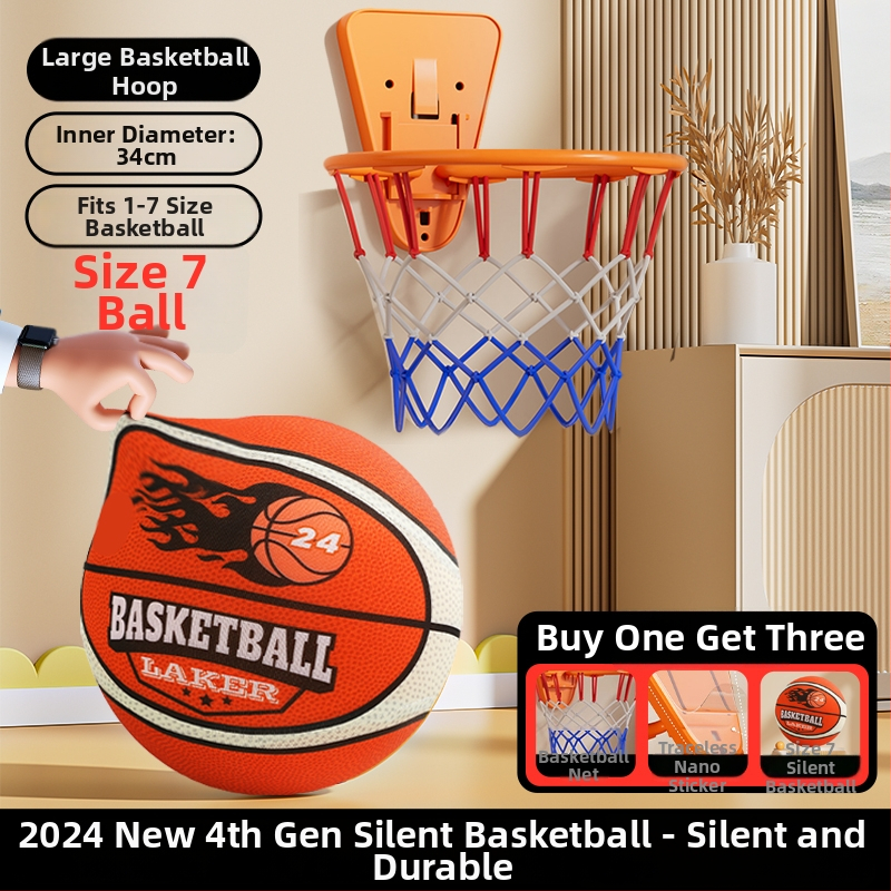 Penktos kartos tylus vidaus krepšinis vaikams, su rėmu ir putplasčio kamuoliu, su aukštu atšokimu