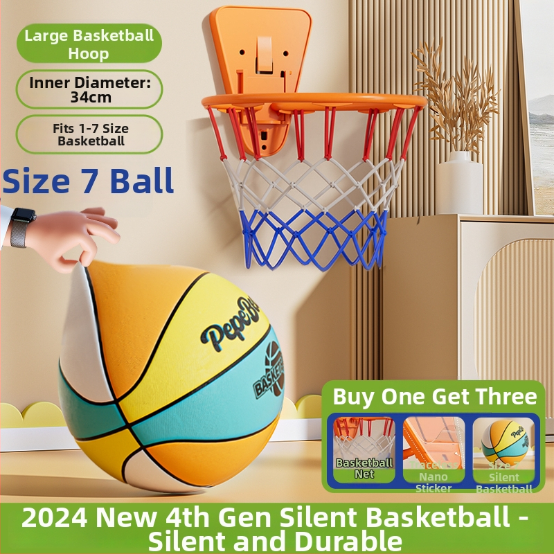 Penktos kartos tylus vidaus krepšinis vaikams, su rėmu ir putplasčio kamuoliu, su aukštu atšokimu