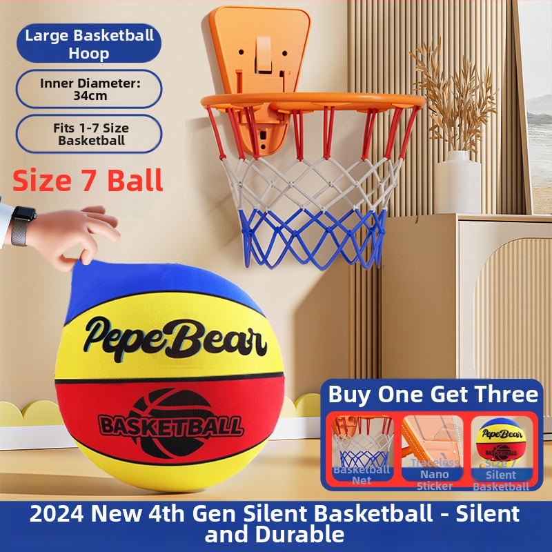 Penktos kartos tylus vidaus krepšinis vaikams, su rėmu ir putplasčio kamuoliu, su aukštu atšokimu