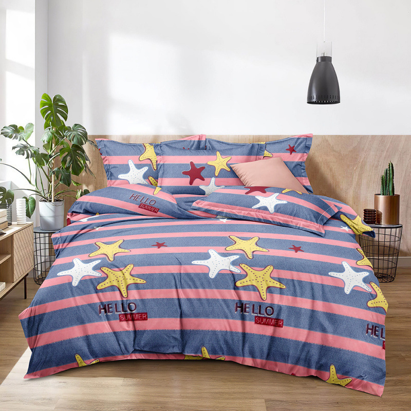 Poliesterio antklodės užvalkalas, dryžių raštas, lygus audinys, tie-dye dažymas, paprastas stilius, prekės ženklas Qianying