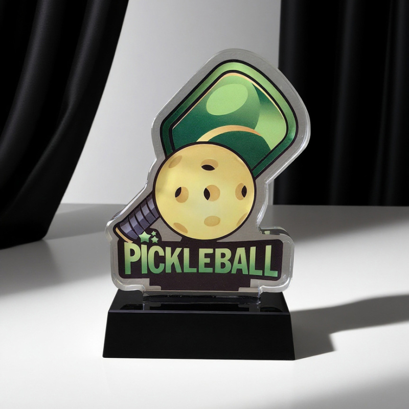 Pickleball kristálytrófea — Shengxiang, Érem, Modern letisztult stílus, Ajándékdobozos csomagolás