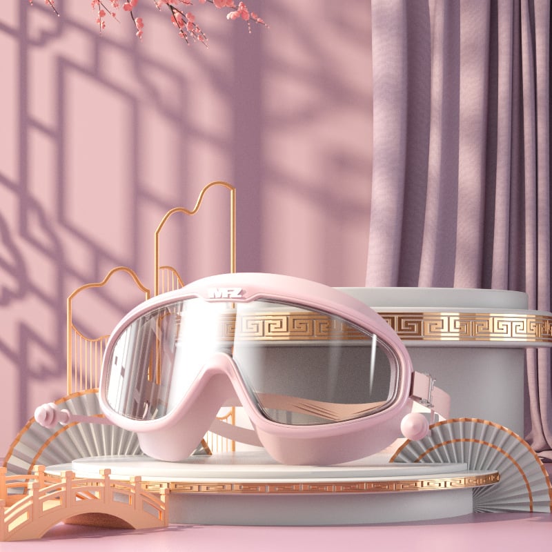 Meifanzhe antifog peldēšanās brillēm pieaugušajiem, PC lēcas