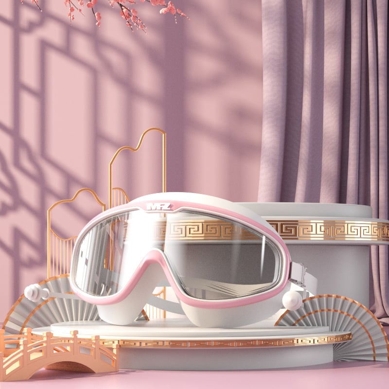 Meifanzhe antifog peldēšanās brillēm pieaugušajiem, PC lēcas