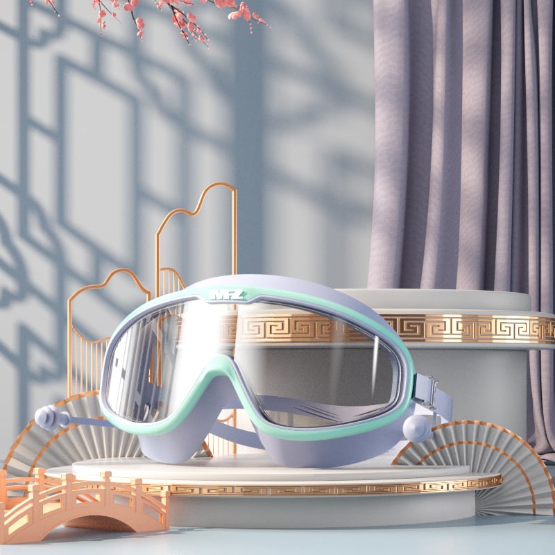 Meifanzhe antifog peldēšanās brillēm pieaugušajiem, PC lēcas