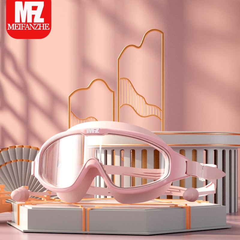 Meifanzhe antifog peldēšanās brillēm pieaugušajiem, PC lēcas