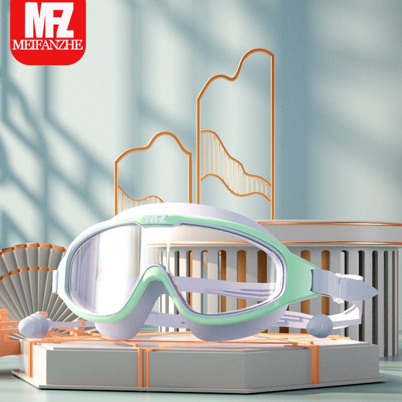 Meifanzhe antifog peldēšanās brillēm pieaugušajiem, PC lēcas