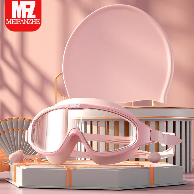 Meifanzhe antifog peldēšanās brillēm pieaugušajiem, PC lēcas