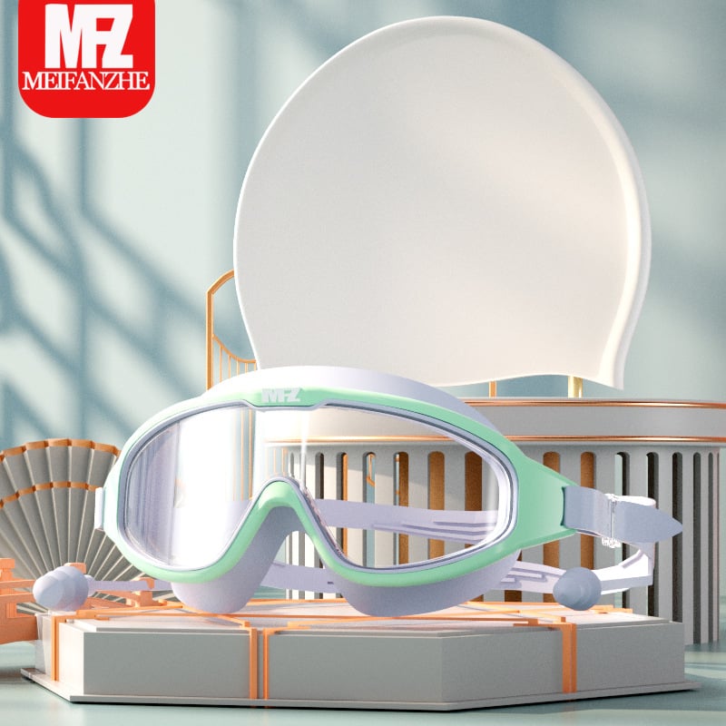 Meifanzhe antifog peldēšanās brillēm pieaugušajiem, PC lēcas