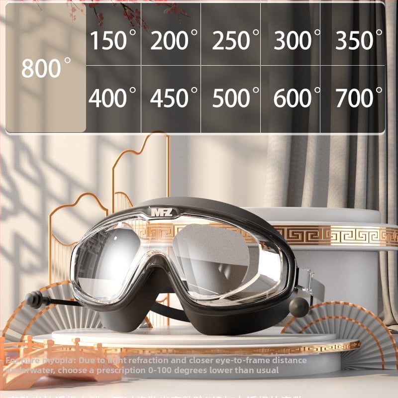 Meifanzhe antifog peldēšanās brillēm pieaugušajiem, PC lēcas