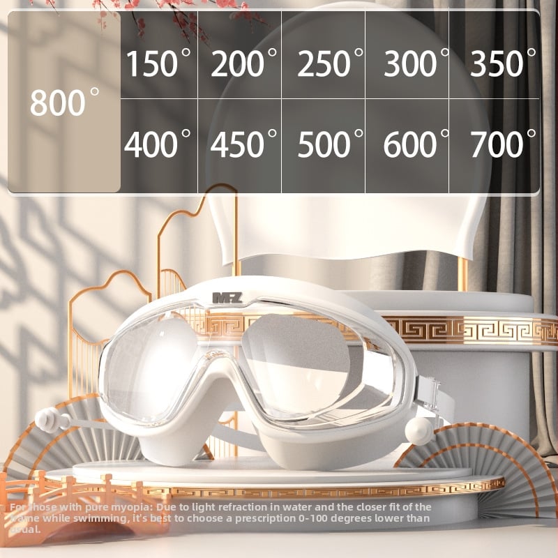 Meifanzhe antifog peldēšanās brillēm pieaugušajiem, PC lēcas