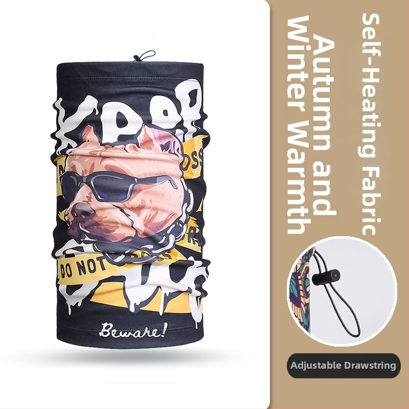 Dviračių maska lauko naudojimui, universalus dizainas, poliesterio audinys, vėju atspari ir šalčiui atspari, Moonbeam Bear