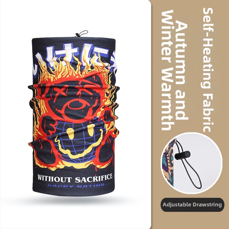 Dviračių maska lauko naudojimui, universalus dizainas, poliesterio audinys, vėju atspari ir šalčiui atspari, Moonbeam Bear