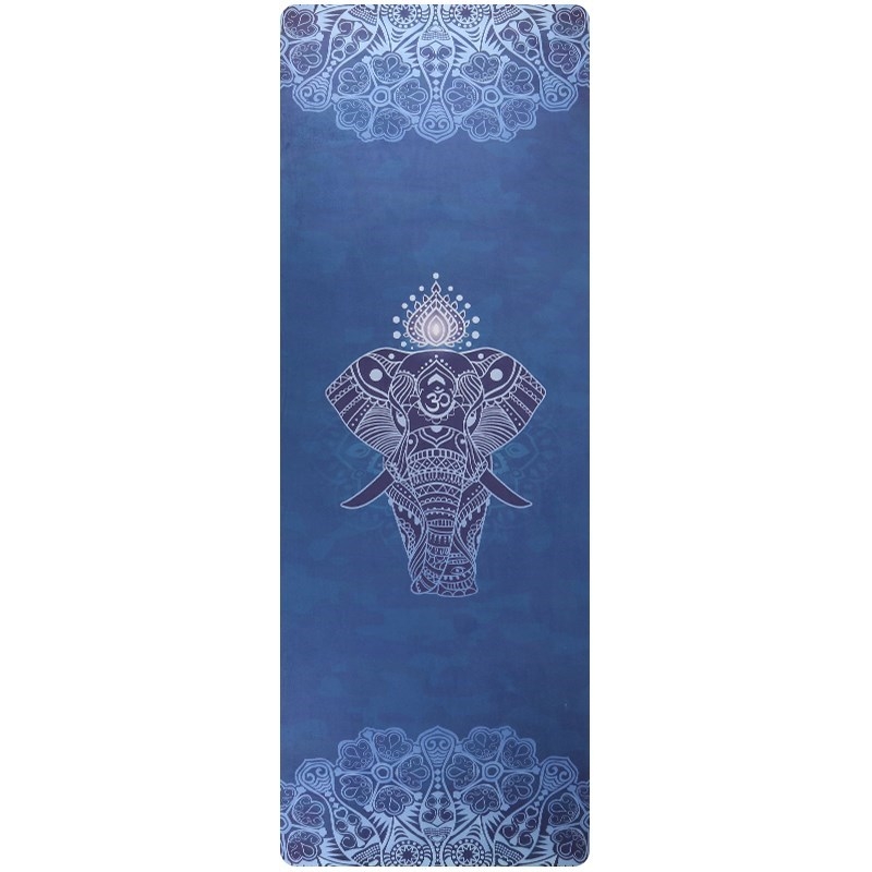 Йога мат, флорален модел, 1,5 мм дебелина, противохлъзгаща, сгъваема