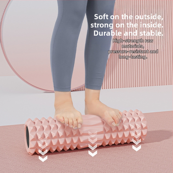 Sanfan jogos masažo rinkinys — putplasčio volelis EVA+PVC, spygliuota masažo lazdelė, fascijos kamuolys