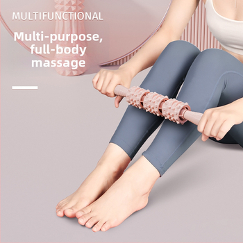 Sanfan jogos masažo rinkinys — putplasčio volelis EVA+PVC, spygliuota masažo lazdelė, fascijos kamuolys