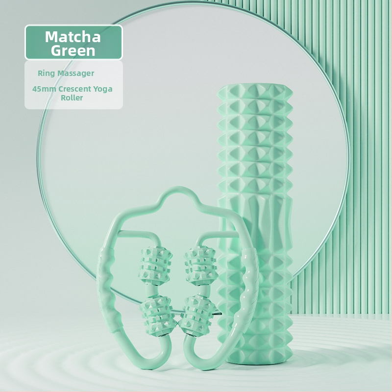 Sanfan jogos masažo rinkinys — putplasčio volelis EVA+PVC, spygliuota masažo lazdelė, fascijos kamuolys