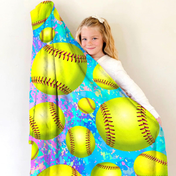 Flanelna deka za mlade sportaše s digitalnim printom – softball i odbojka