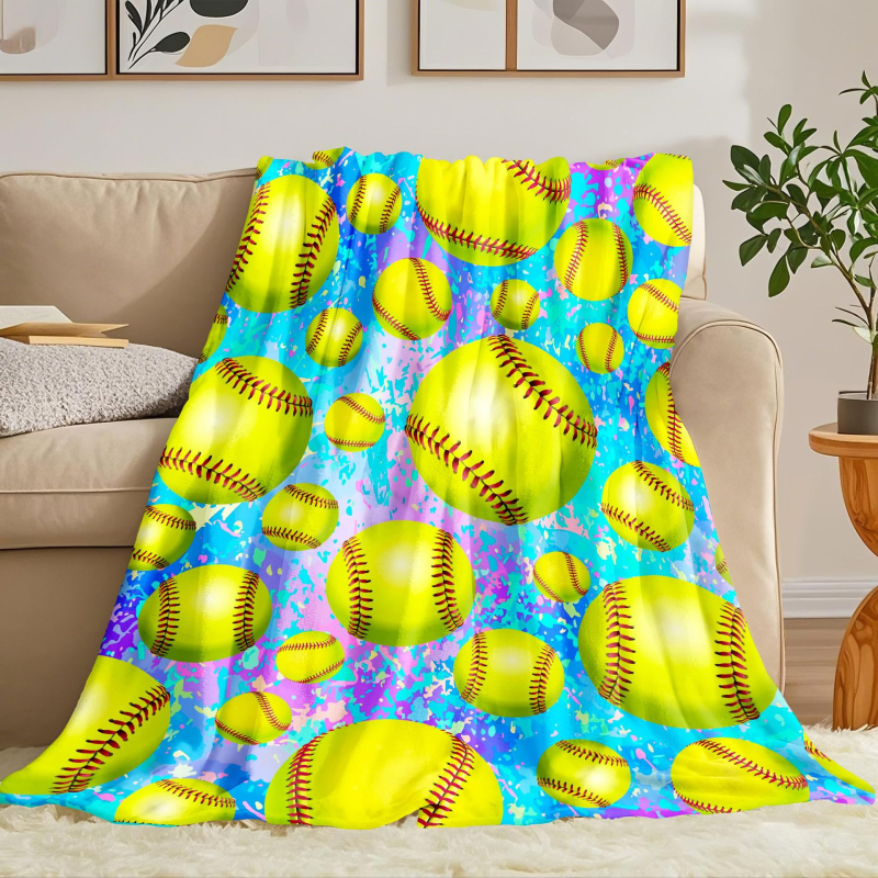 Flanelna deka za mlade sportaše s digitalnim printom – softball i odbojka
