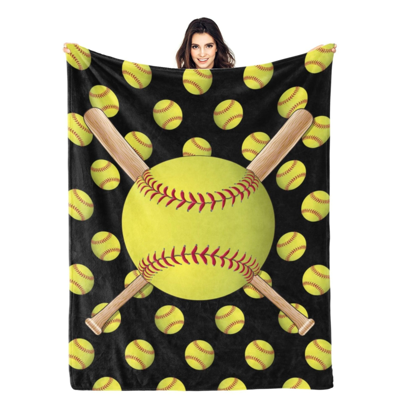 Flanelna deka za mlade sportaše s digitalnim printom – softball i odbojka