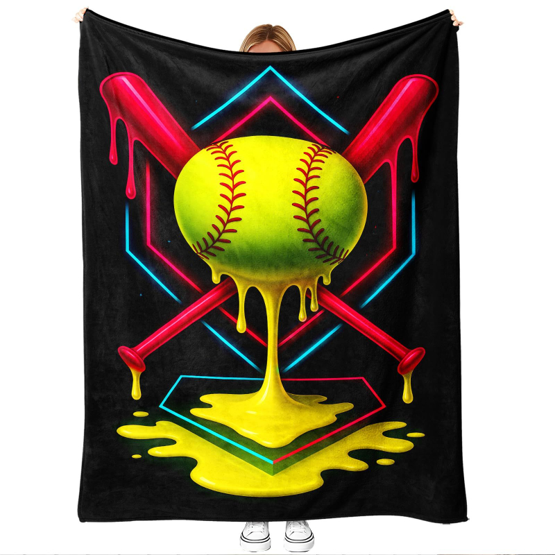 Flanelna deka za mlade sportaše s digitalnim printom – softball i odbojka