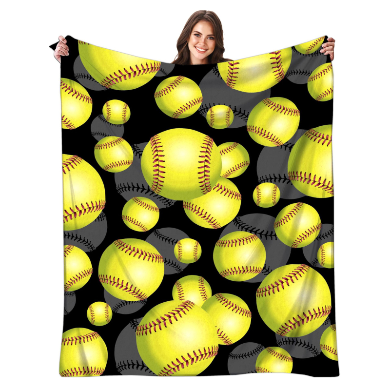 Flanelna deka za mlade sportaše s digitalnim printom – softball i odbojka