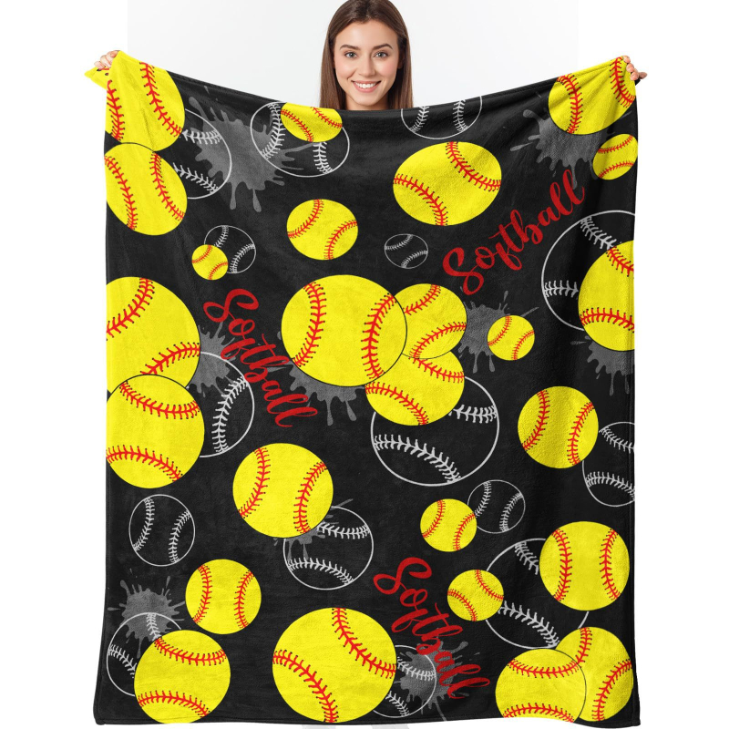Flanelna deka za mlade sportaše s digitalnim printom – softball i odbojka