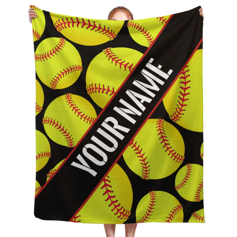 Flanelna deka za mlade sportaše s digitalnim printom – softball i odbojka