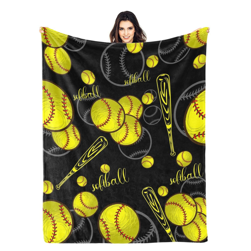 Flanelna deka za mlade sportaše s digitalnim printom – softball i odbojka