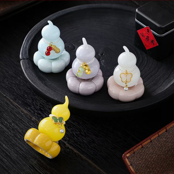 Keraminė dekoracija augalams su moliūgo forma (keramika; augalų dekoras; naujojo Kinų stiliaus)