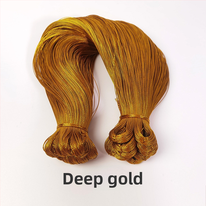 Fémes poliészter fonal, 8-szálas üreges belsővel, ideális kötéshez, ajándékcsomagoláshoz és hímzéshez