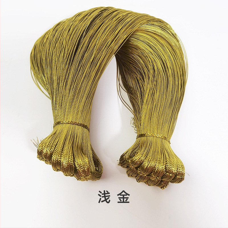 Fémes poliészter fonal, 8-szálas üreges belsővel, ideális kötéshez, ajándékcsomagoláshoz és hímzéshez