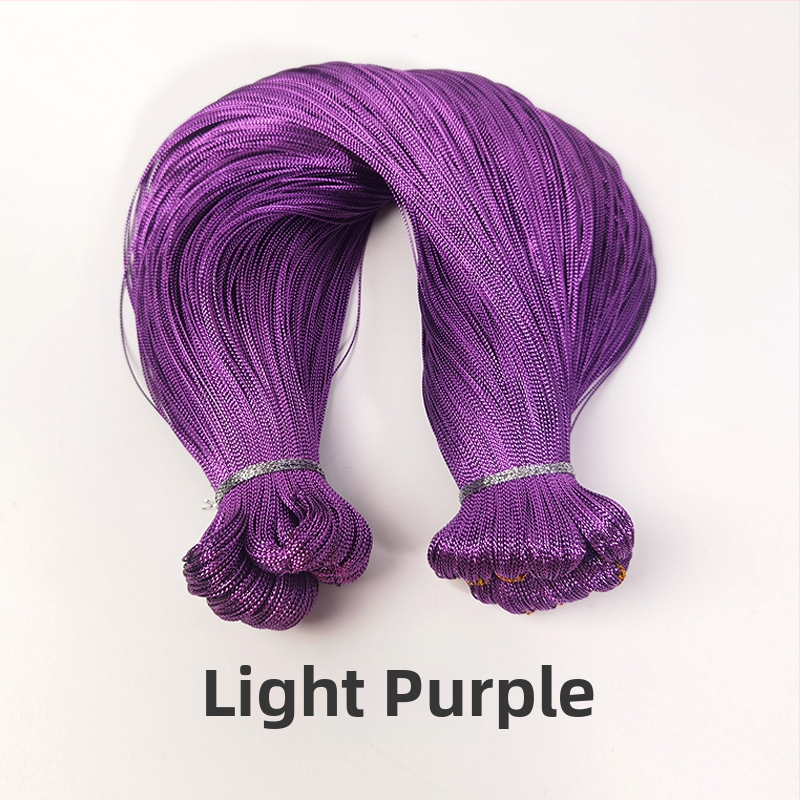 Fémes poliészter fonal, 8-szálas üreges belsővel, ideális kötéshez, ajándékcsomagoláshoz és hímzéshez