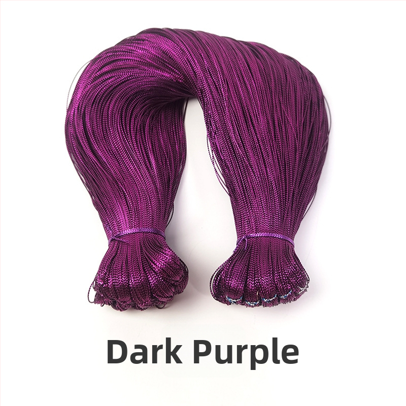 Fémes poliészter fonal, 8-szálas üreges belsővel, ideális kötéshez, ajándékcsomagoláshoz és hímzéshez