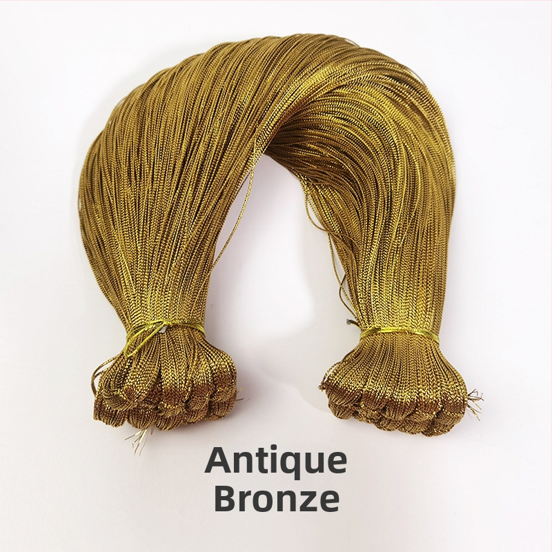 Fémes poliészter fonal, 8-szálas üreges belsővel, ideális kötéshez, ajándékcsomagoláshoz és hímzéshez