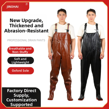 PVC megzti vandeniui atsparūs žvejybos kelnes, skirtos vaikščioti vandenyje, su 1 kišene