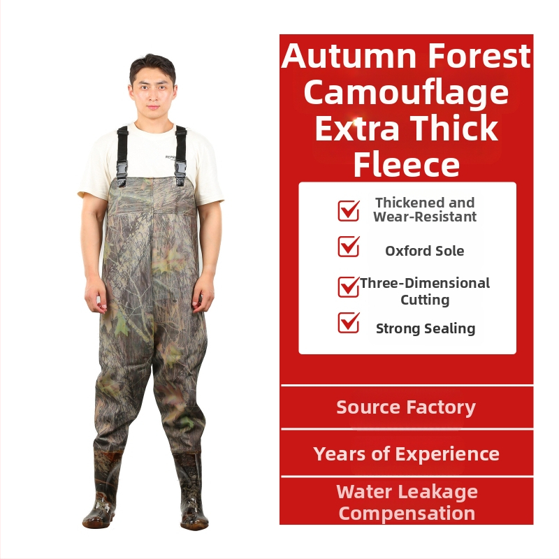 PVC megzti vandeniui atsparūs žvejybos kelnes, skirtos vaikščioti vandenyje, su 1 kišene