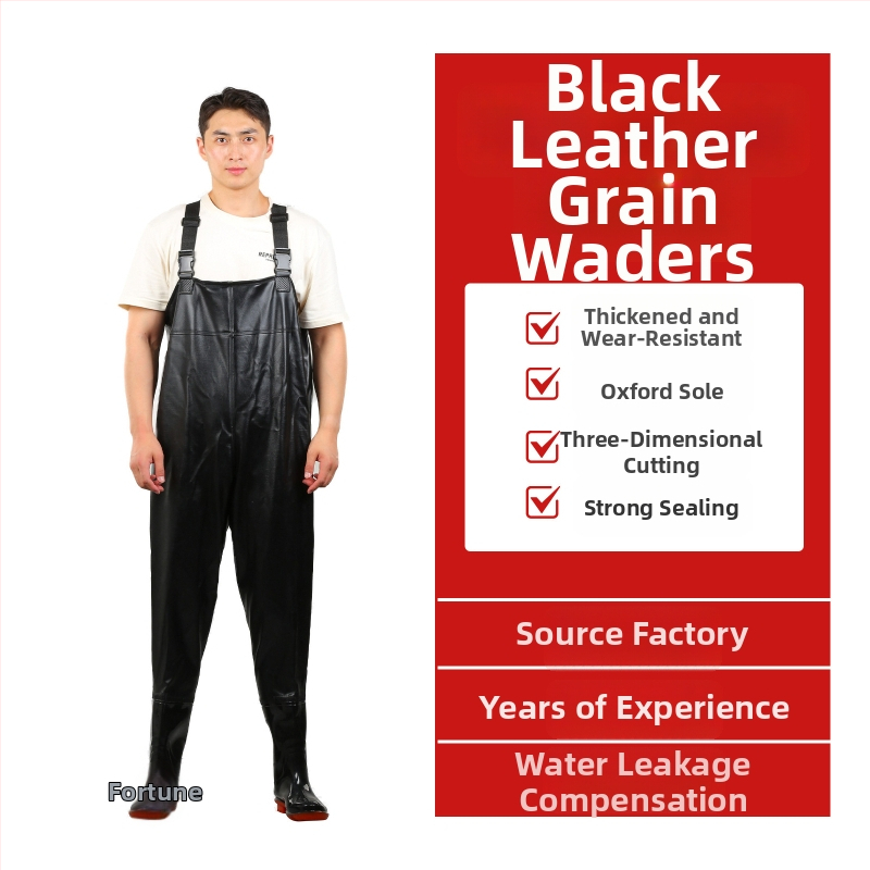 PVC megzti vandeniui atsparūs žvejybos kelnes, skirtos vaikščioti vandenyje, su 1 kišene