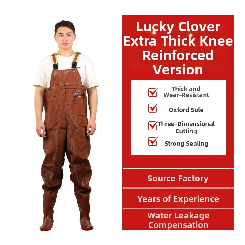 PVC megzti vandeniui atsparūs žvejybos kelnes, skirtos vaikščioti vandenyje, su 1 kišene