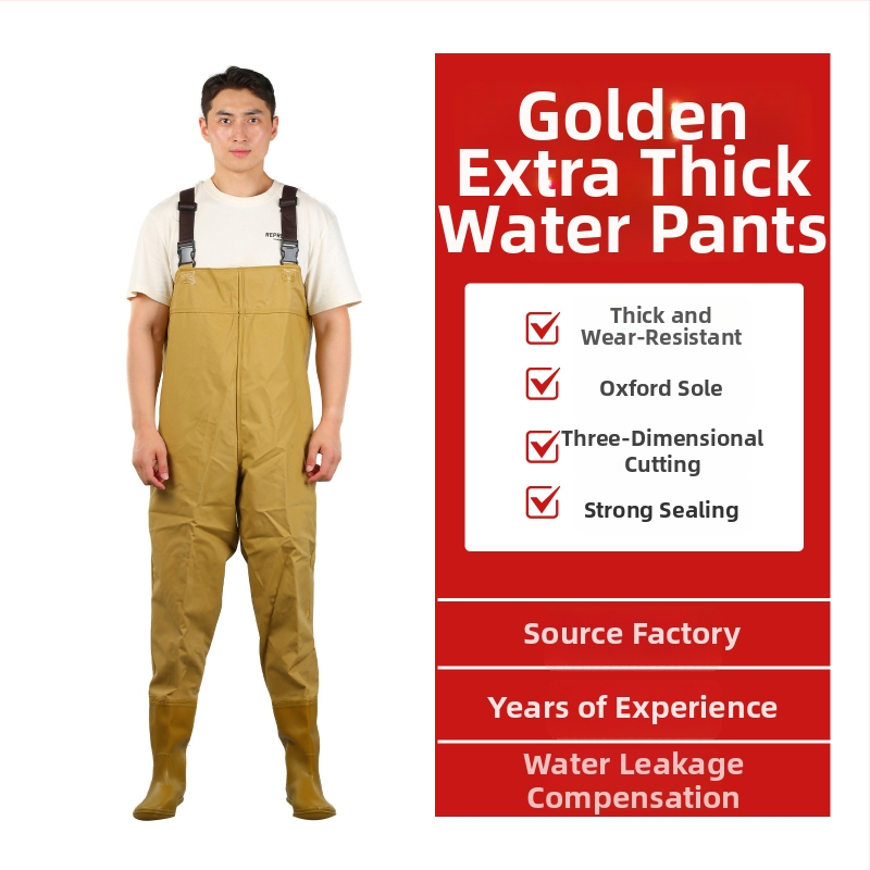 PVC megzti vandeniui atsparūs žvejybos kelnes, skirtos vaikščioti vandenyje, su 1 kišene