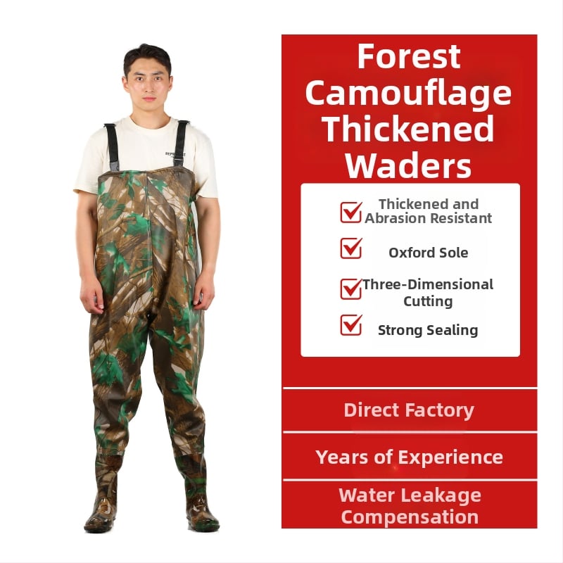 PVC megzti vandeniui atsparūs žvejybos kelnes, skirtos vaikščioti vandenyje, su 1 kišene