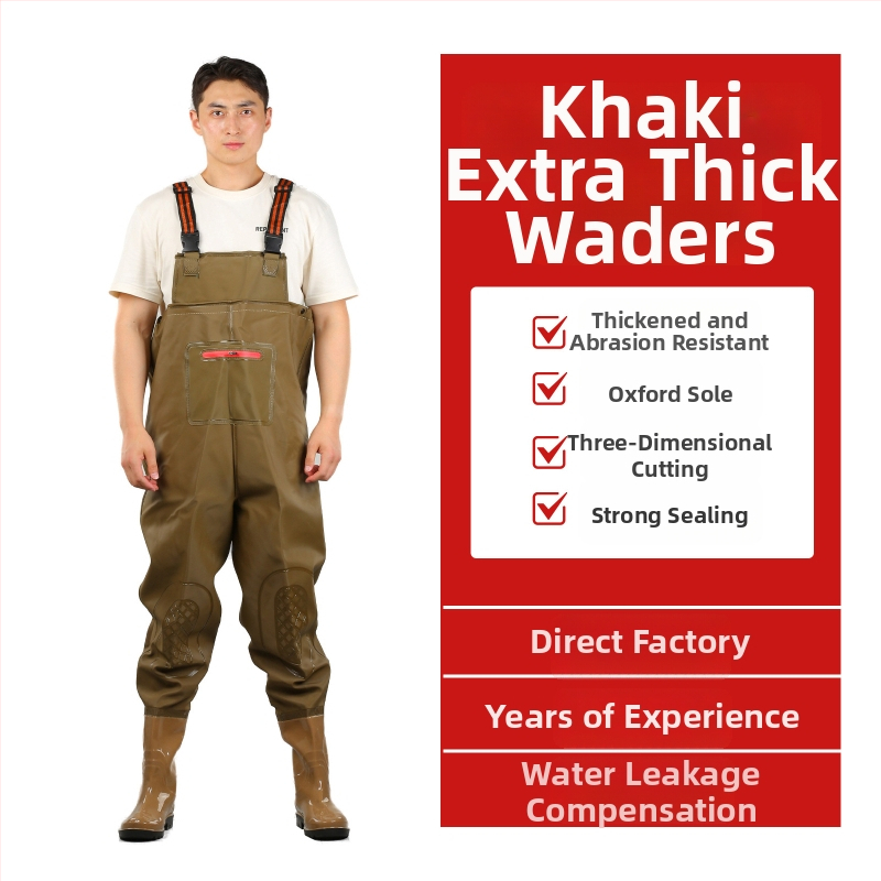 PVC megzti vandeniui atsparūs žvejybos kelnes, skirtos vaikščioti vandenyje, su 1 kišene