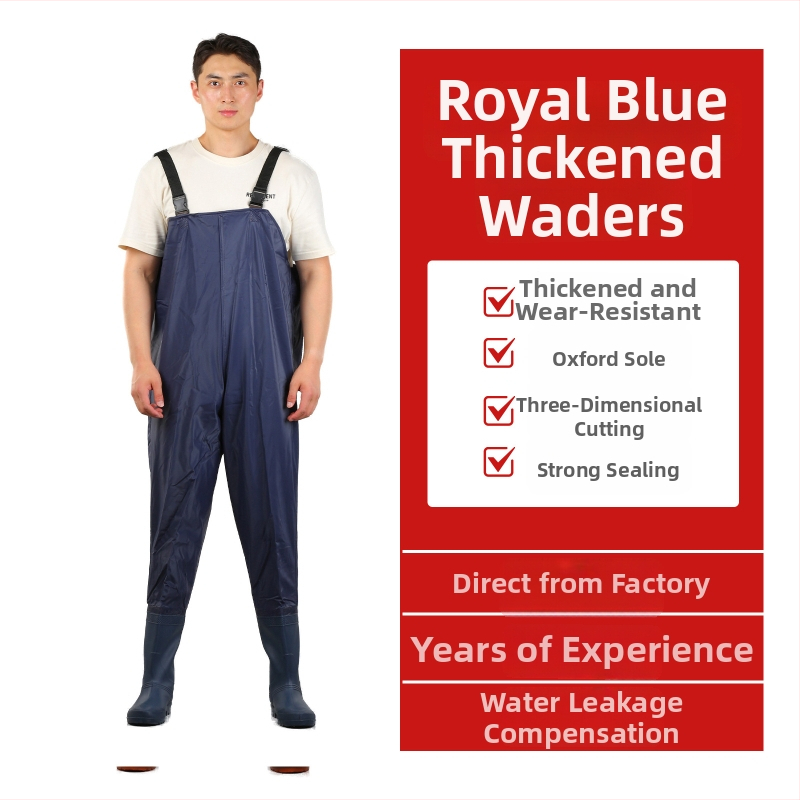 PVC megzti vandeniui atsparūs žvejybos kelnes, skirtos vaikščioti vandenyje, su 1 kišene