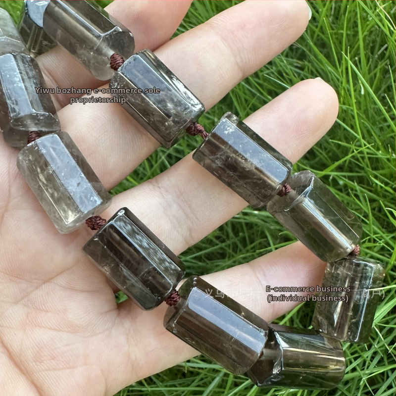 DIY ékszerkészítéshez – természetes jade hengeres gyöngyök, csiszolt és polírozott felület, városi divat stílus
