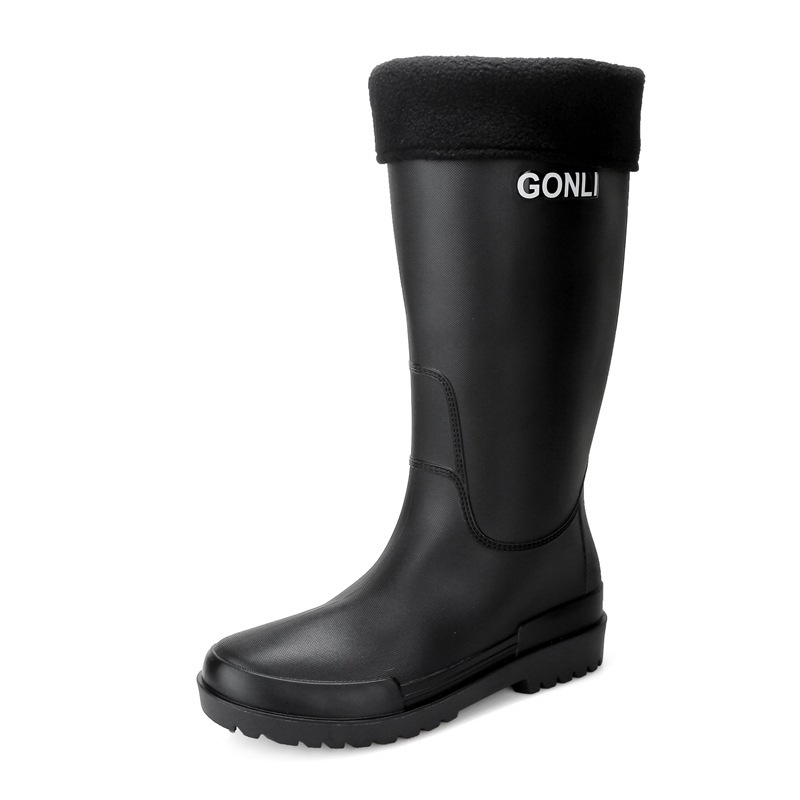 Vyriniai vandeniui atsparūs guminiai auliniai batai su aukštu kaklu ir plastmasine viršutine dalimi, skirtas lauko žvejybai ir darbui