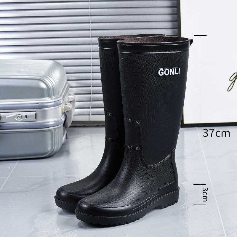 Vyriniai vandeniui atsparūs guminiai auliniai batai su aukštu kaklu ir plastmasine viršutine dalimi, skirtas lauko žvejybai ir darbui