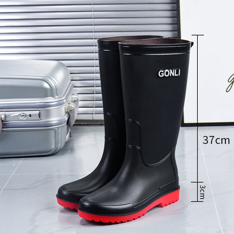 Vyriniai vandeniui atsparūs guminiai auliniai batai su aukštu kaklu ir plastmasine viršutine dalimi, skirtas lauko žvejybai ir darbui