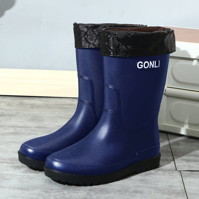 Vyriniai vandeniui atsparūs guminiai auliniai batai su aukštu kaklu ir plastmasine viršutine dalimi, skirtas lauko žvejybai ir darbui