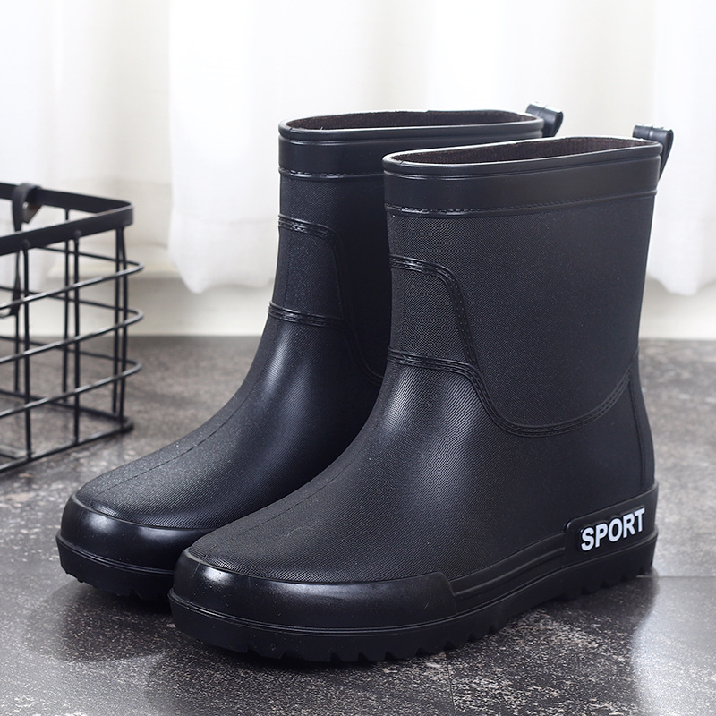 Vyriniai vandeniui atsparūs guminiai auliniai batai su aukštu kaklu ir plastmasine viršutine dalimi, skirtas lauko žvejybai ir darbui